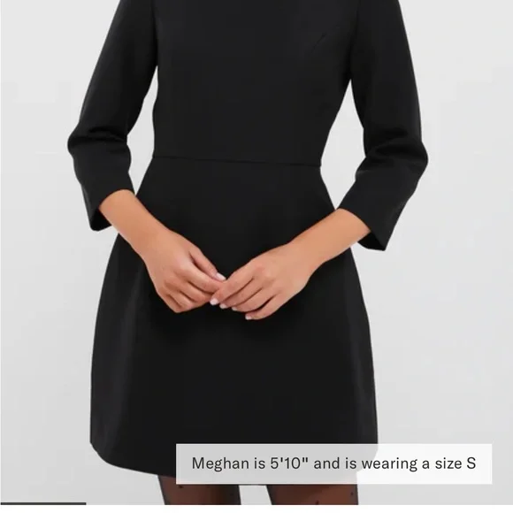 Tuckernuck Black Three-Quarter Sleeve Structured Mini Dress, NWOT - Picture 9 of 14